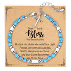 Pulsera con cuentas curativas de cruz turquesa
