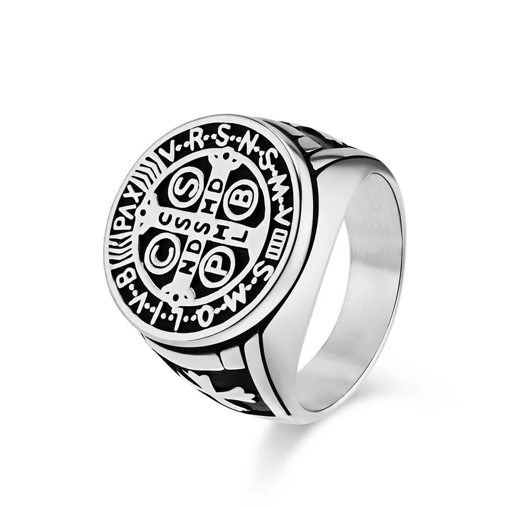 Anillo de titanio protector de San Benito