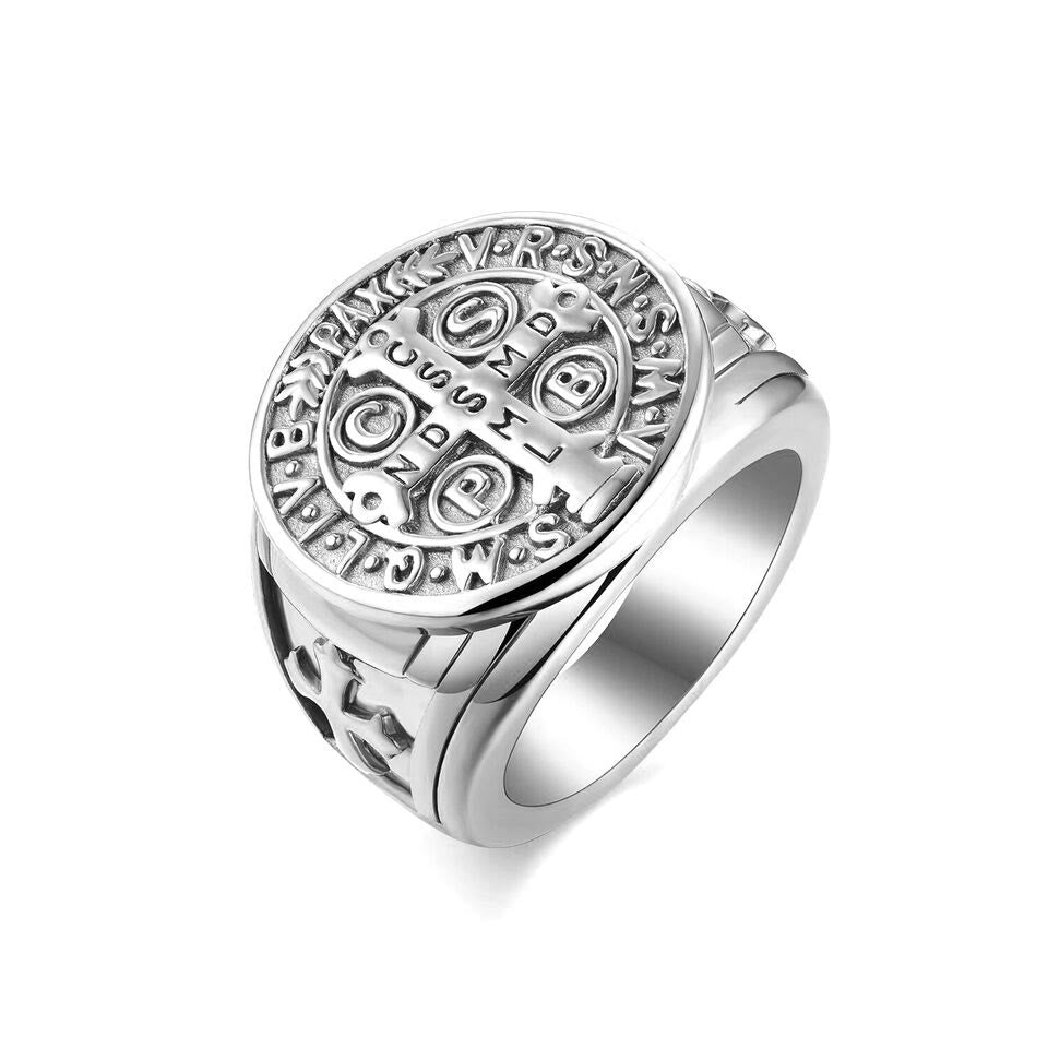 Anillo de titanio protector de San Benito