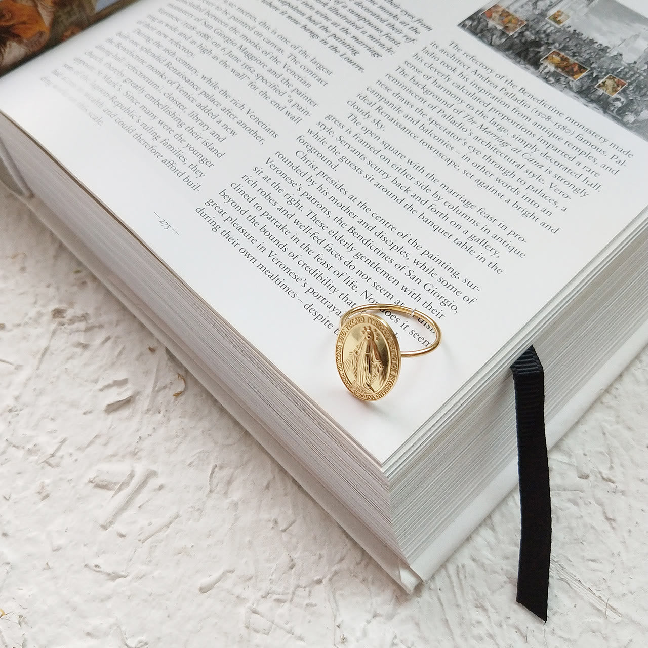 S925 Sterling Silver Miraculous Mary Bless Protection Ring