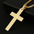 Collar con Cruz y Colgante del Padre Nuestro de Acero Inoxidable