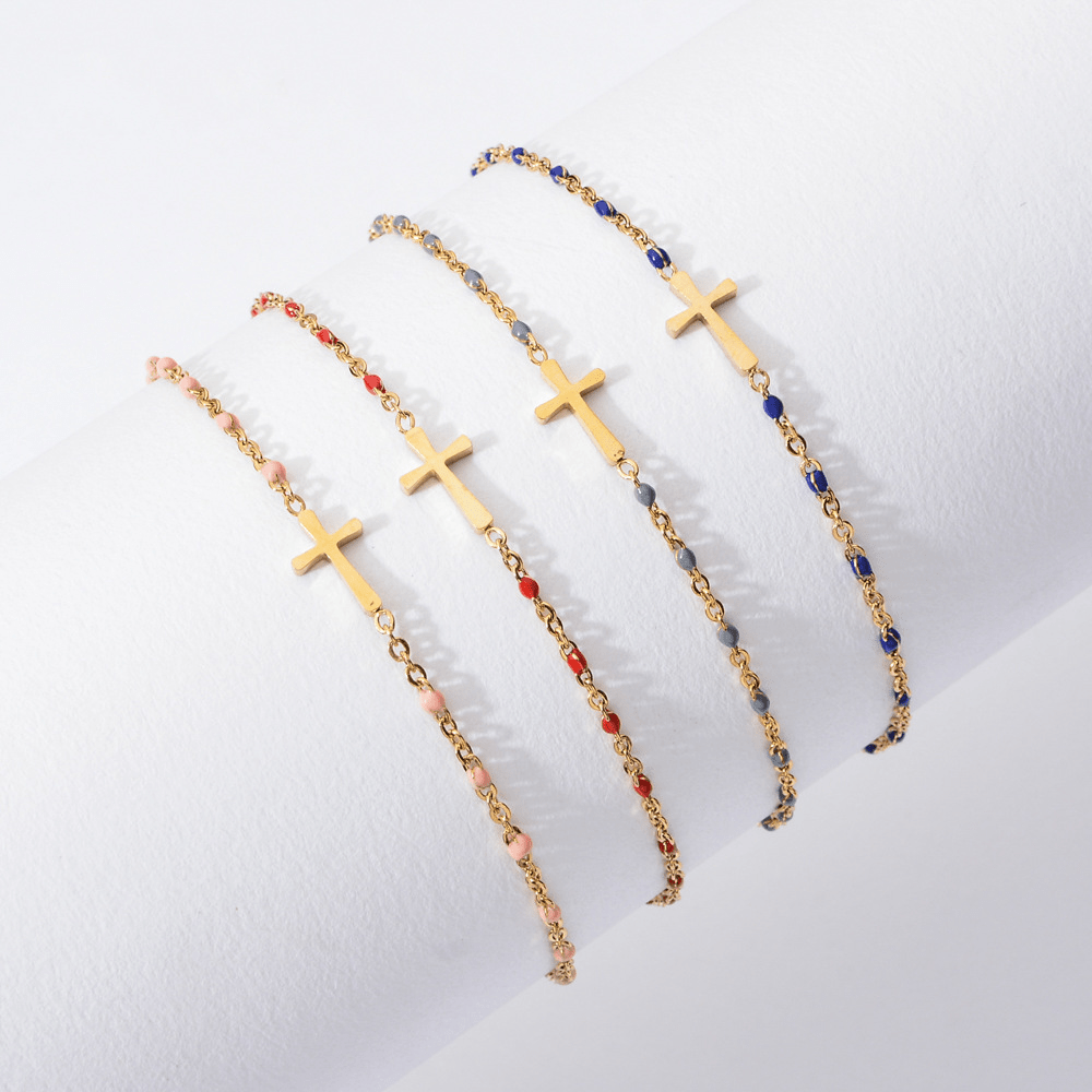Pulsera de Cruz Minimalista Delicada