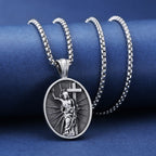 Risen Jesus Medallion Christian Religious Necklace