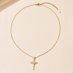 Collar de fe cristiana con crucifijo de Jesús