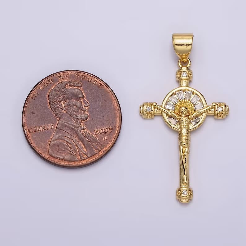 Collar de fe cristiana con crucifijo de Jesús