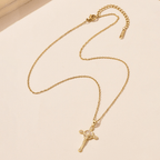 Collar de fe cristiana con crucifijo de Jesús