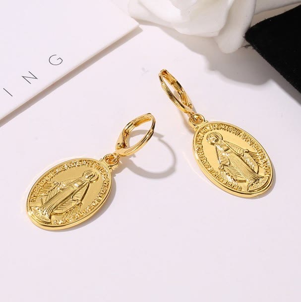Aretes Religiosos Medallas Milagrosas de María