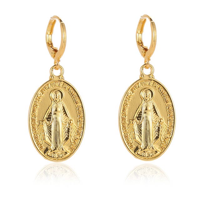 Aretes Religiosos Medallas Milagrosas de María