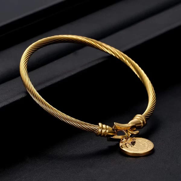 Pulsera Brazalete de Cable Trenzado de San Benito