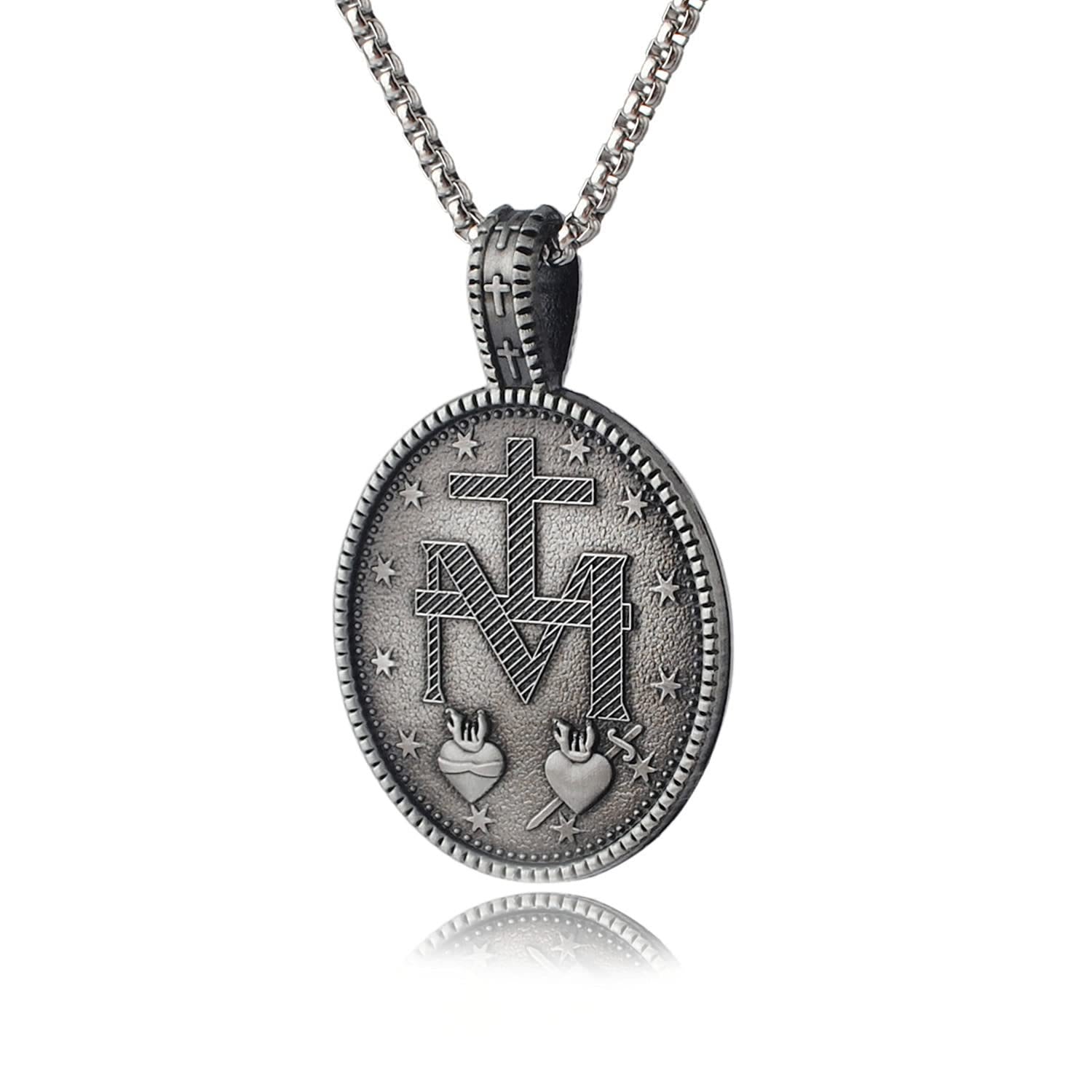 Collar con medallón de la Virgen Milagrosa