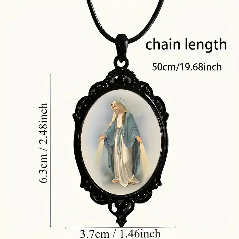 Collar de Nuestra Señora de Gracia con Borde Estilo Gótico Vintage