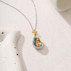 Simple Fashion Style Crystal Jesus Series Pendant Necklace