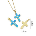 Collar con Colgante de Cobre de Crucifixión Estilo Minimalista