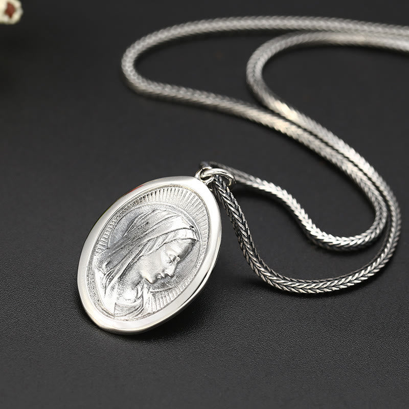 Collar Colgante de Alta Calidad con Avatar de la Virgen María de Estilo Clásico