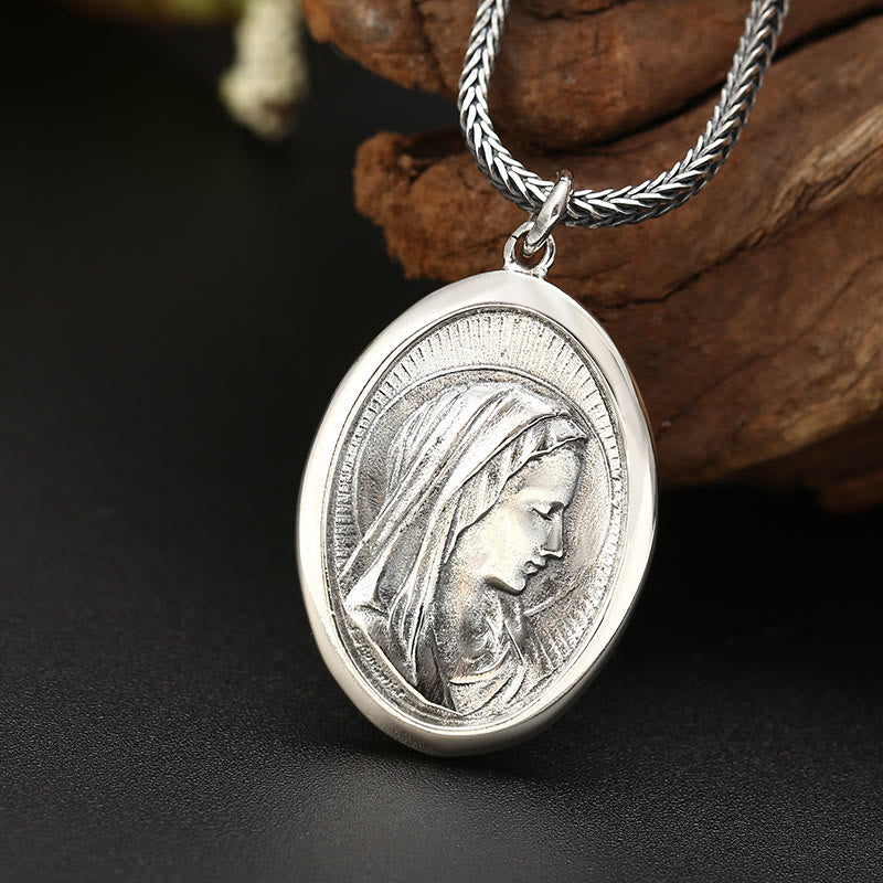 Collar Colgante de Alta Calidad con Avatar de la Virgen María de Estilo Clásico