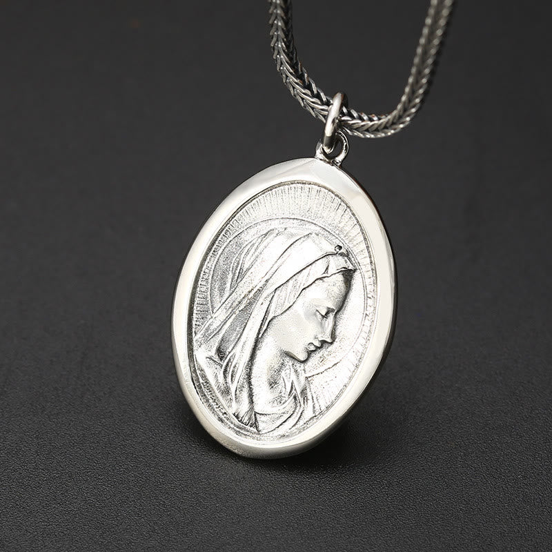 Collar Colgante de Alta Calidad con Avatar de la Virgen María de Estilo Clásico