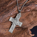 Retro Style Jesus Icon Cross Protection Pendant Necklace