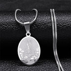 Collar Bendición Colgante Nuestra Señora de Fátima Estilo Clásico