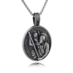 Collar con Colgante de San Cristóbal Protégenos, Estilo Clásico Artesanal