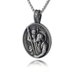 Collar con Colgante de San Cristóbal Protégenos, Estilo Clásico Artesanal