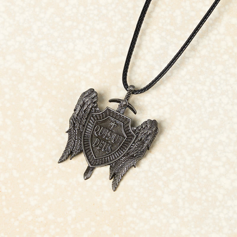 Collar Escudo de Fe de la Colección Ángel Guardián Quis Ut Deus