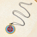 Collar con colgante de exorcismo de fe de San Benito, estilo retro, 2 colores