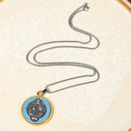 Collar con colgante de exorcismo de fe de San Benito, estilo retro, 2 colores