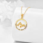 Modern Style Mustard Seed Mountain Faith Pendant Necklace