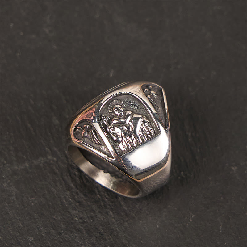 Anillo Bendición San Benito Cruz Estilo Clásico