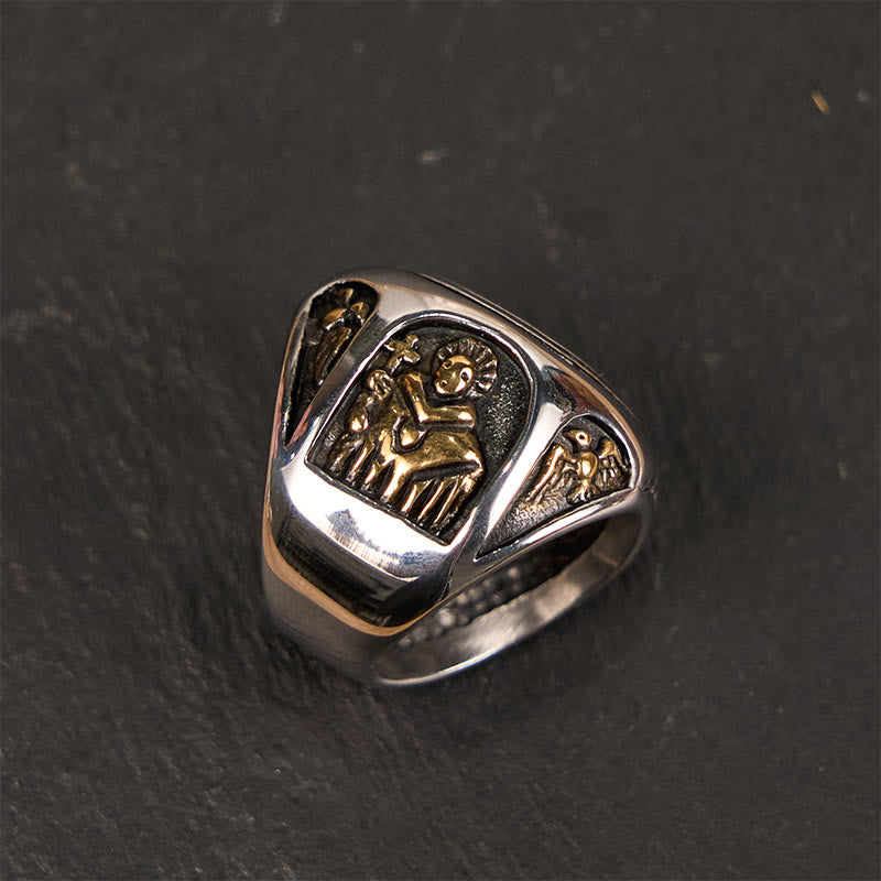 Anillo Bendición San Benito Cruz Estilo Clásico