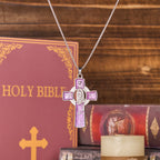 Collar con colgante de cruz de la Virgen María de Guadalupe de 6 colores