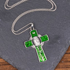 Collar con colgante de cruz de la Virgen María de Guadalupe de 6 colores