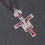 Collar con colgante de la Cruz de San Damián de San Francisco de Asís | Símbolo de fe y paz