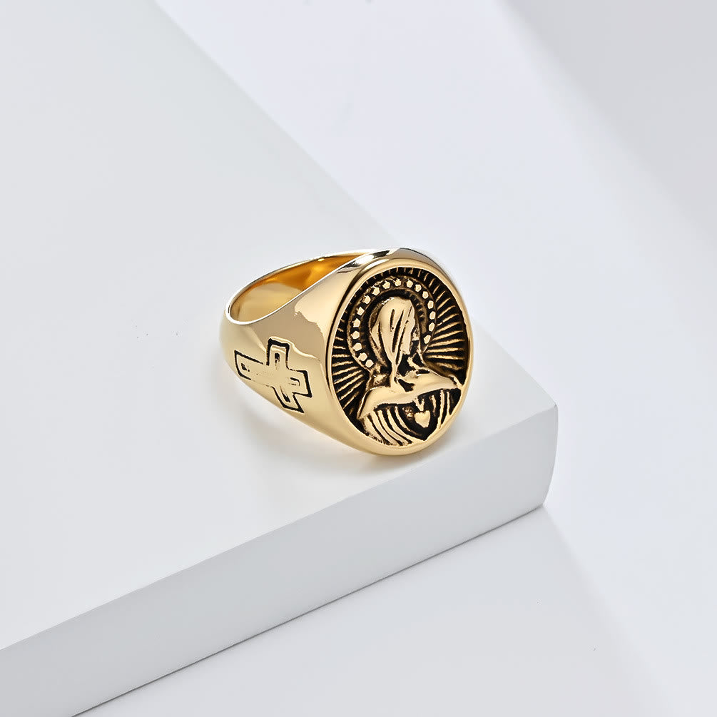 Anillo de la Santísima Virgen María Gracia Divina - Un Tributo al Amor Sagrado