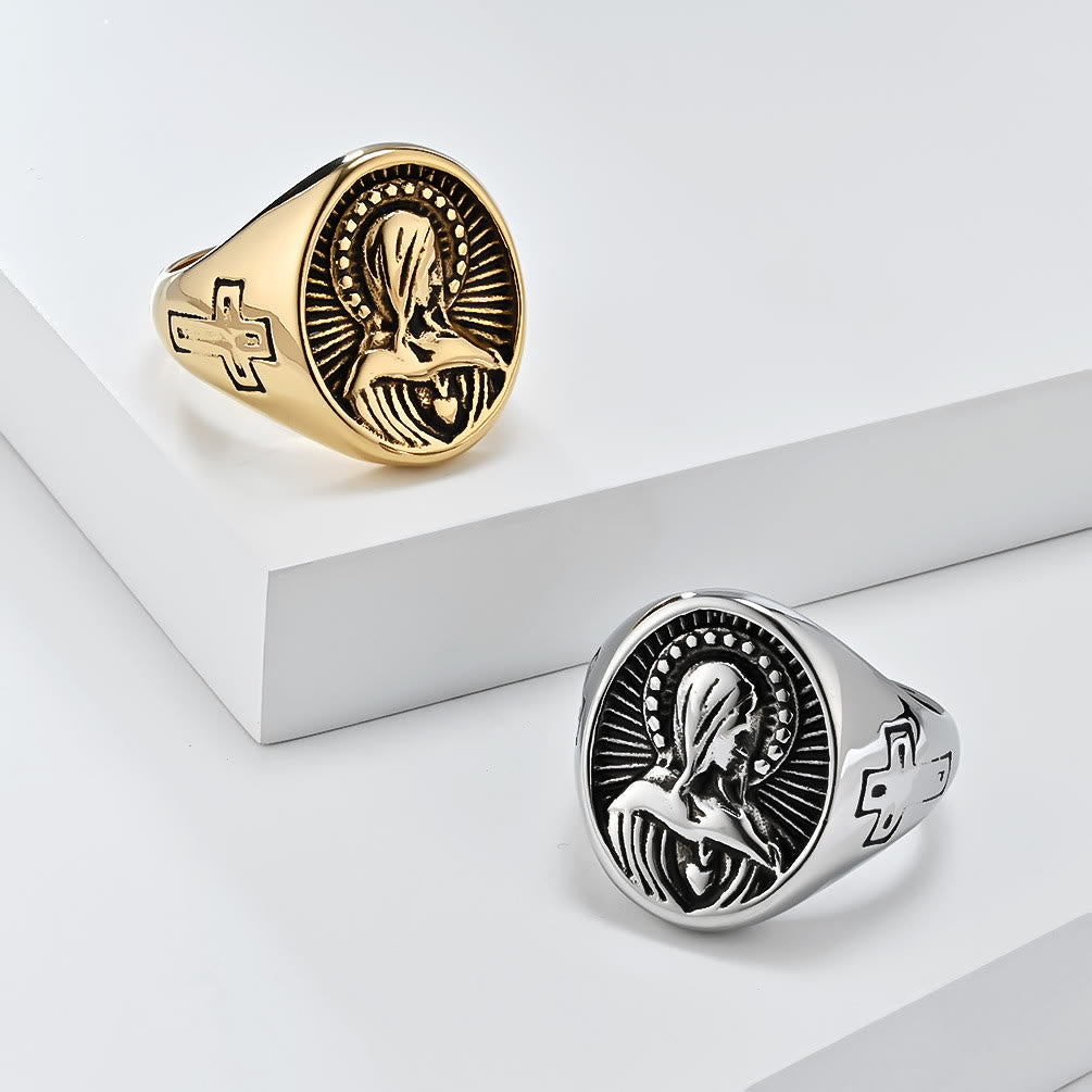 Anillo de la Santísima Virgen María Gracia Divina - Un Tributo al Amor Sagrado