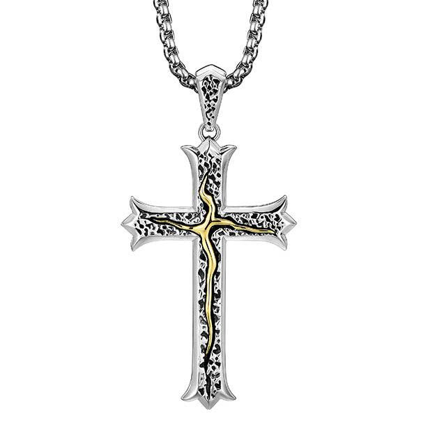 Collar de crucifijo clásico y vintage de plata de ley 925 con árbol de la vida: Un símbolo de espiritualidad y vitalidad