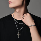 Collar de crucifijo clásico y vintage de plata de ley 925 con árbol de la vida: Un símbolo de espiritualidad y vitalidad