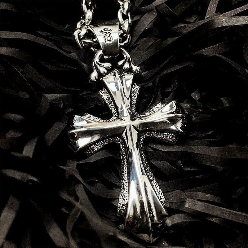 925 Sterling Silver Modern & Minimalist Crucifix Necklace: Simple Design for the Devout