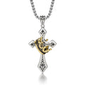 Collar con Cruz Vintage y Clásico de Plata de Ley 925: Un Lujoso Emblema de Fe