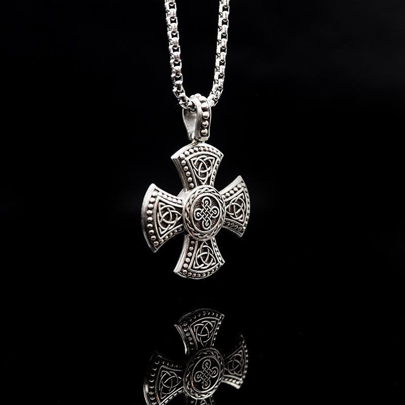 Collar de cruz clásico y vintage de plata de ley 925: la elegancia ancestral se une al simbolismo espiritual