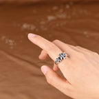 Minimalist 925 Silver Adjustable Maltese Cross Band Ring: Precious Heirloom of Faith