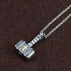 Collar de cruz de martillo de plata 925 sagrada: Símbolo de fe robusto con toque retro