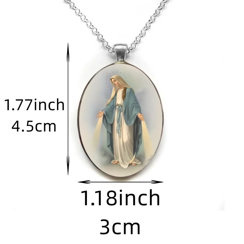 Rezar Virgen María Medalla Milagrosa Collar Colgante Bendito