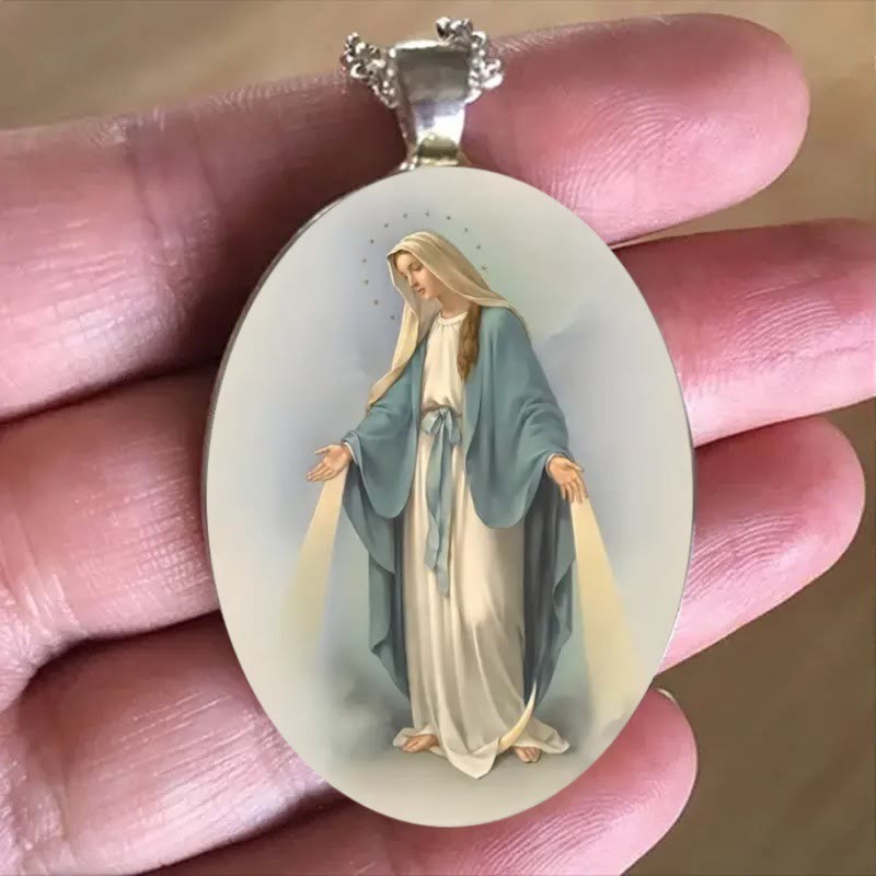 Rezar Virgen María Medalla Milagrosa Collar Colgante Bendito