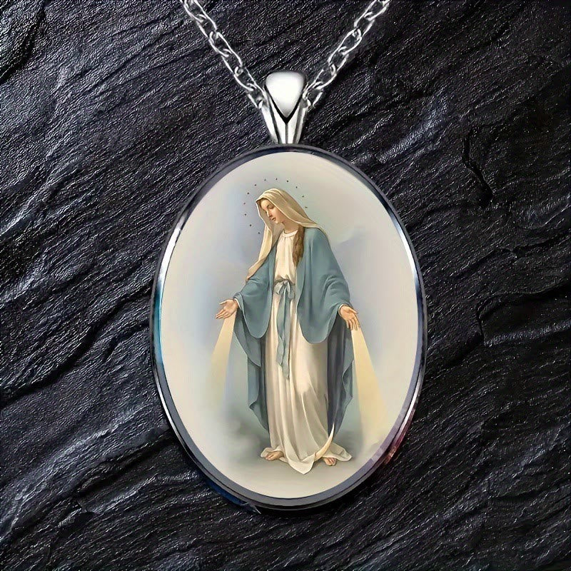 Rezar Virgen María Medalla Milagrosa Collar Colgante Bendito