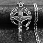 Crucifijo Sagrado Antiguo Estilo Retro con Paloma del Espíritu Santo y Veni Creator Spiritus
