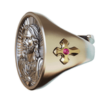 Anillo del Sagrado Corazón de Jesús en Plata 925: Símbolo de Amor y Sacrificio