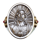 Anillo del Sagrado Corazón de Jesús en Plata 925: Símbolo de Amor y Sacrificio