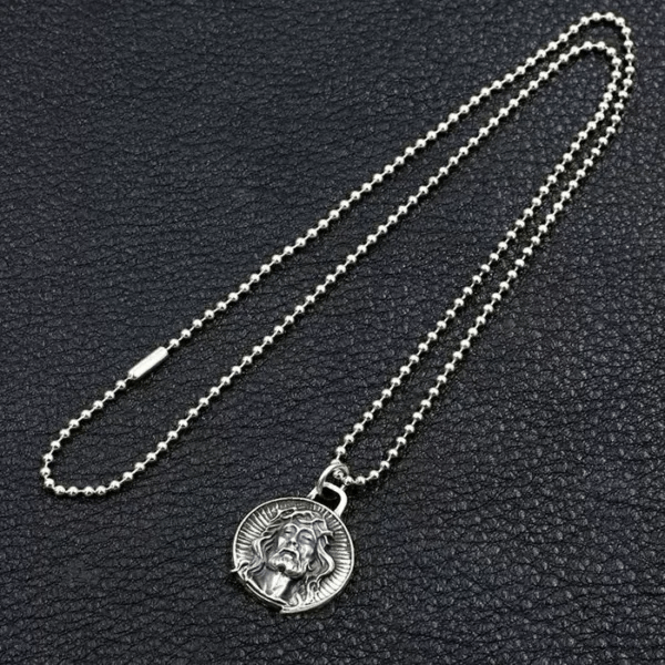 Collar Sagrado de Plata Esterlina 925 con Corona de Espinas de Jesús