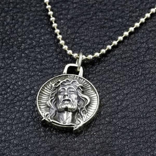 Collar Sagrado de Plata Esterlina 925 con Corona de Espinas de Jesús